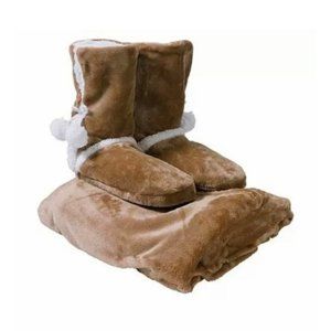 LARGE Plush Throw and Booties Gift